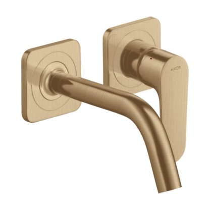 Axor Citterio M Смеситель для раковины, встраиваемый, излив: 16.7см., цвет: шлифованная бронза