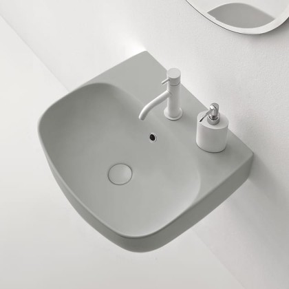 Kerasan Nolita Раковина 50х45 см, 1 отв., подвесная/накладная, цвет: Grigio matt