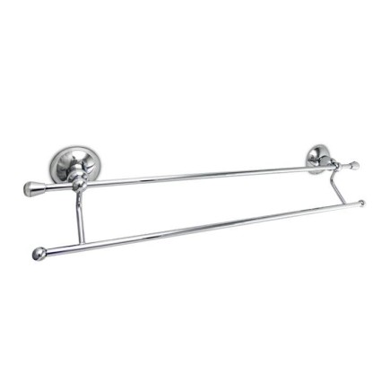 Nicolazzi Cristallo Di Rocca Полотенцедержатель двойной 52 см, подвесной, цвет: хром