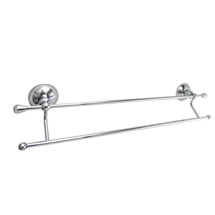 Nicolazzi Cristallo Di Rocca Полотенцедержатель двойной 52 см, подвесной, цвет: хром