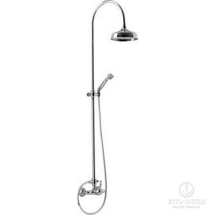 CISAL Arcana Royal Настенная душевая система:смеситель для душа,верхний душ,ручной душ с держателем и шлангом, цвет: хром