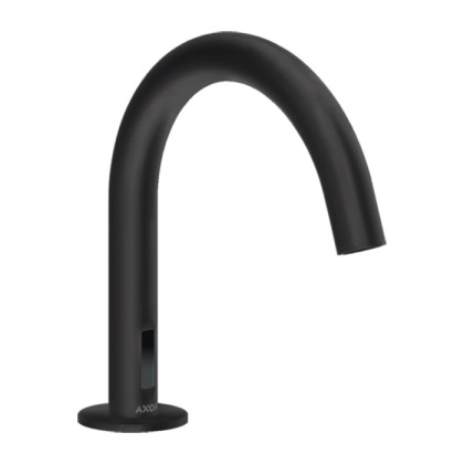 Axor Uno Смеситель для раковины, на 1 отв., электронный, с предустановкой температуры, работа от сети 230 V, цвет: черный матовый
