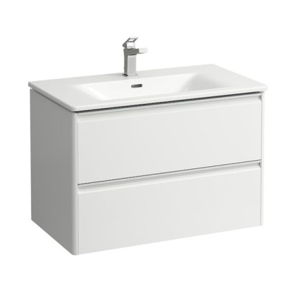 Laufen Palace Комплект мебели 800х450х545 мм., с раковиной Slim, 2 ящика, органайзер для ящика, ручка анодированный алюминий, подвесной, цвет белый глянцевый