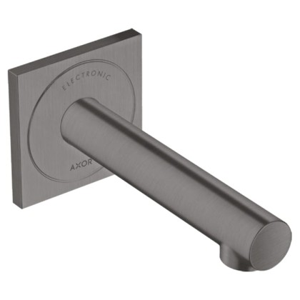 Axor Uno Смеситель для раковины, встраиваемый, излив: 16.1см., электронный, цвет: шлифованный черный хром