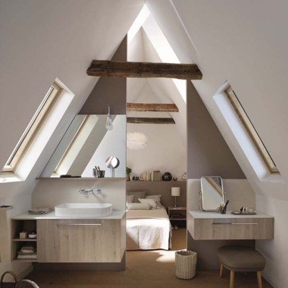 Burgbad Sys30 Комплект мебели №6 тумба с раковиной, 90х54х48см., 1 ящик, с металлическими кронштейнами, с зеркалом и светильником, с сифоном, ручка хром, подвесной, цвет: Eiche Dekor Flanelle