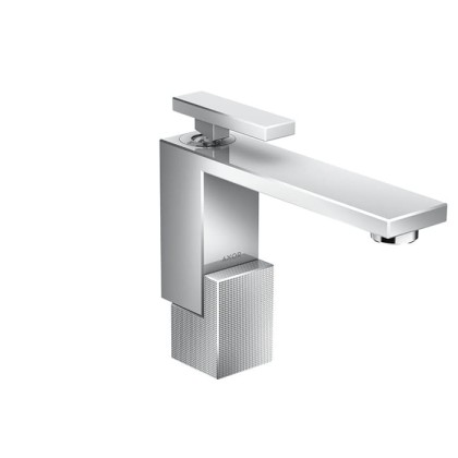 Axor Edge Смеситель для раковины, на 1 отв., с донным клапаном push/open, излив 160мм, алмазная огранка, цвет: хром
