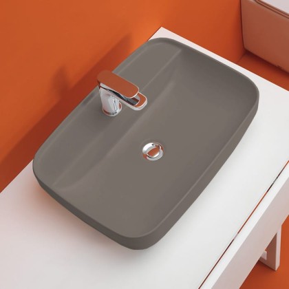 Kerasan Tribeca Раковина 60х43 см, встраиваемая/накладная, 1 отв., цвет: Ferro matt