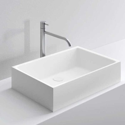 NOORTH milldue edition Раковина 59х38х13 см, без отв., накладная, цвет: белый