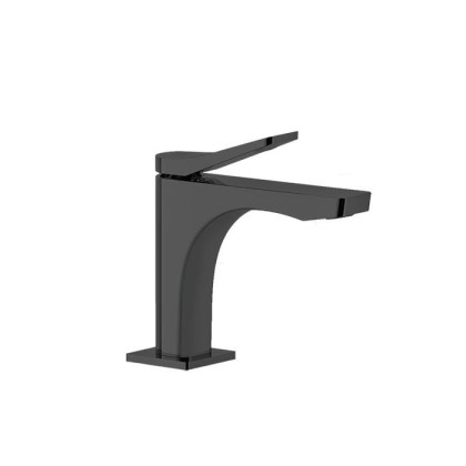 Gessi Rilievo Смеситель для раковины на 1 отв. без донного клапана h=153мм, излив 126мм , цвет: black XL