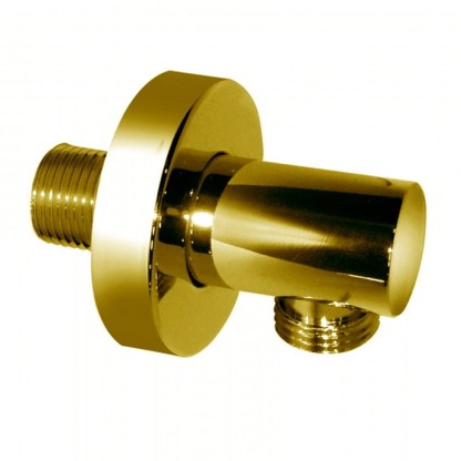 Bongio Водоотвод круглый с розеткой, цвет: матированное золото