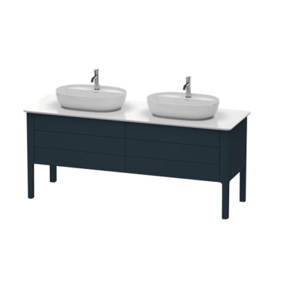 Duravit Luv База напольная 178.8x57х74.3см., с 2 выдв. ящиками, каменной столешницей и раковинами, цвет: темно-синий шелковисто-матовый