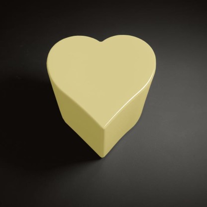 Kerasan Artwork Столик декоративный на стальной основе "CUORI", 50х50х41 см, напольный, цвет: золото