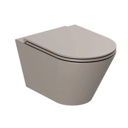 Azzurra Forma Унитаз подвесной 54х37х34см., безободковый, в комплекте с креплением, цвет: Tortora