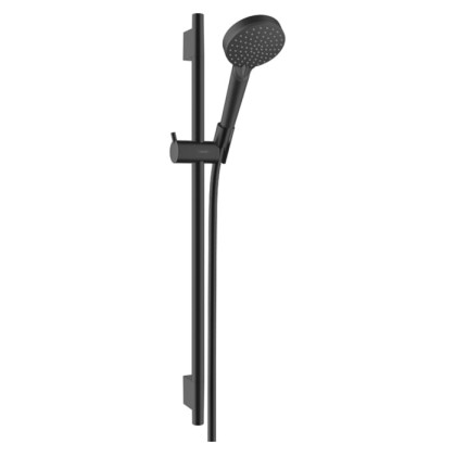 Hansgrohe Vernis Blend Душевой комплект с штангой 650 мм., ручным душем и шлангом, цвет: черный матовый
