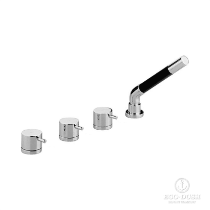 Cisal  Less New Смеситель на борт ванны, на 4 отв ,с ручным душем, цвет: хром