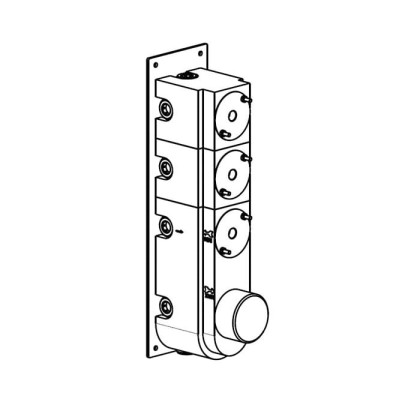 Carimali Встраиваемая часть для термостатического смесителя с 3 параллельными выходами