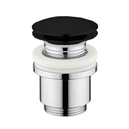 Agape Донный клапан для раковин, с переливом, цвет: черный матовый