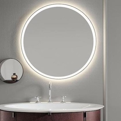 BURGBAD LIN20 Зеркало ?750х25 мм., LED подсветка 5700K, выключатель, подогрев