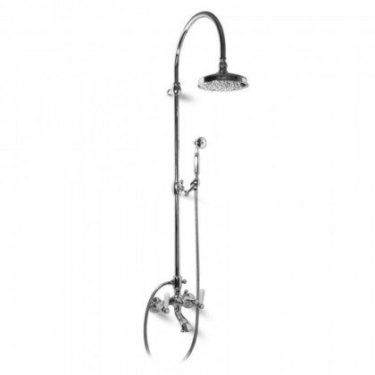 Смеситель для ванны Bongio Oxford Lux, цвет: хром/белый фарфор