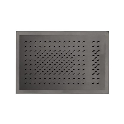 Fantini Acqua Zone Верхний душ 50х35см, двойной дождь, поток, светодиоды, хромотерапия, цвет: Matt Gun Metal PVD