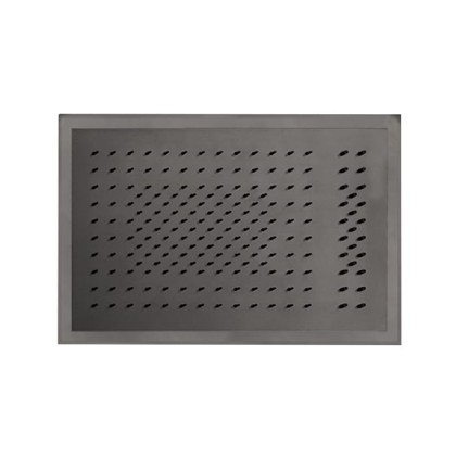 Fantini Acqua Zone Верхний душ 50х35см, двойной дождь, поток, светодиоды, хромотерапия, цвет: Matt Gun Metal PVD