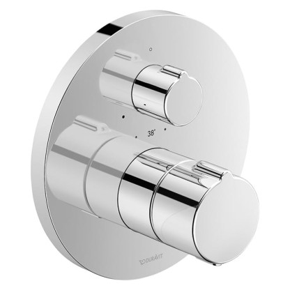 Duravit C.1 Смеситель термостатический для душа, встраиваемый, с запорным клапаном, цвет: хром