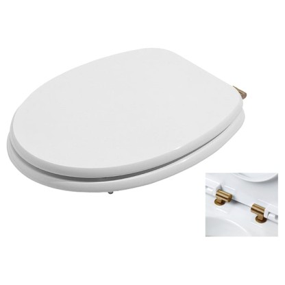Azzurra Charme Сиденье для унитаза, с микролифтом, цвет: Bianco lucido/бронза