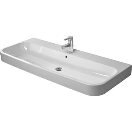 Duravit Happy D.2 Раковина 120x50.5 см, 3 отв., с переливом,  шлифованная, цвет: белый