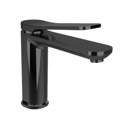 Bongio GIO2 Смеситель для раковины высокий 280 мм, 1 отв., излив 141 мм, цвет: черный матовый