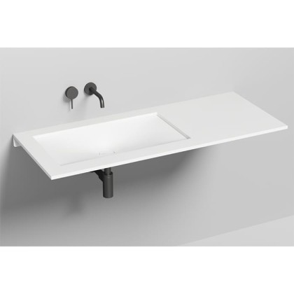 Salini Marea Раковина врезная снизу 70х40х12см., без отв. с переливом, материал: S-Stone, цвет: белый матовый