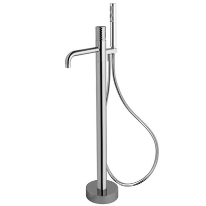 Fima Carlo Frattini Spillo Tech Смеситель для ванны, напольный, с ручным душем, цвет: хром