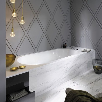 Burgbad Crono Ванна встраиваемая встраиваемая, 190x110x57.4 см, цвет: белый