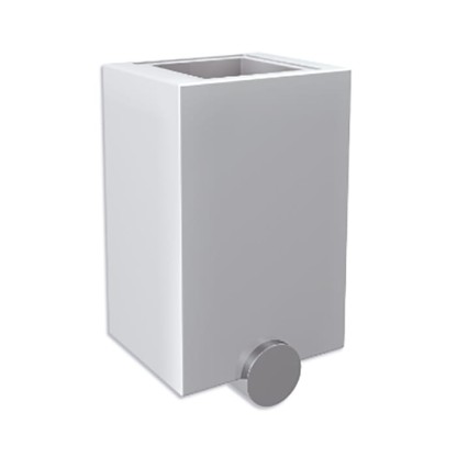 Bertocci Polo Стакан, цвет: белый матовый/хром