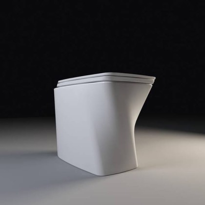 Azzurra Hera Унитаз напольный приставной 57х38х42 см, слив универсальный, безободковый, цвет: белый