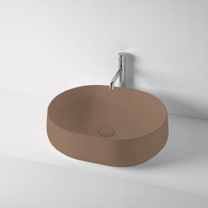 Kerasan F10 Раковина накладная 56х44см, без отв., цвет: bruno Matt