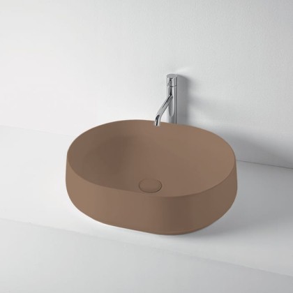 Kerasan F10 Раковина накладная 56х44см, без отв., цвет: bruno Matt