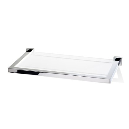 Decor Walther Corner GLA30 Полочка стеклянная 30x16.5см, подвесной, цвет: хром