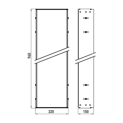 EMCO Asis Монтажная рама 32х96см., для модулей 300