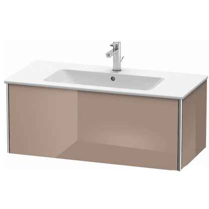 Duravit XSquare Тумба подвесная, 101х47.8х40см, с раковиной, с 1 выдв ящик, цвет: капучино глянцевый