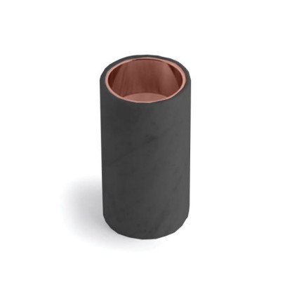 Bertocci Carrarino Стакан, настольный, цвет: черный мрамор/розовое золото