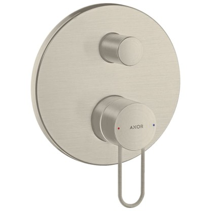 Axor Uno Встраиваемый смеситель для ванны однорычажный с защитой по станд. EN1717, внешняя часть, цвет: шлифованный никель