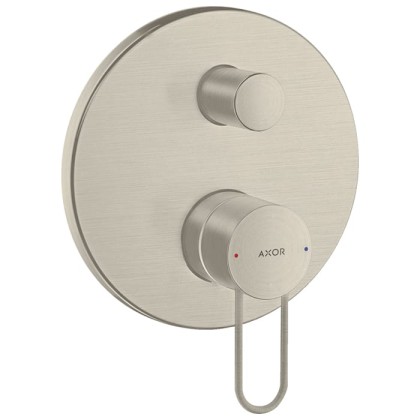 Axor Uno Встраиваемый смеситель для ванны однорычажный с защитой по станд. EN1717, внешняя часть, цвет: шлифованный никель