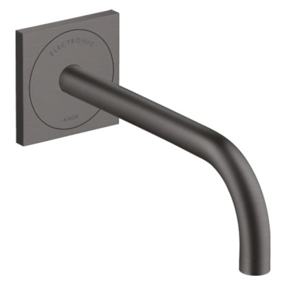 Axor Uno? Смеситель для раковины, встраиваемый, электронный, излив: 22.5см., цвет: шлифованный черный хром