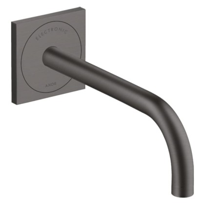 Axor Uno? Смеситель для раковины, встраиваемый, электронный, излив: 22.5см., цвет: шлифованный черный хром