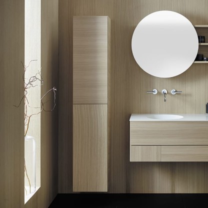 Burgbad Coco Подвесной шкаф 35x35x176 см, цвет: дуб натуральный