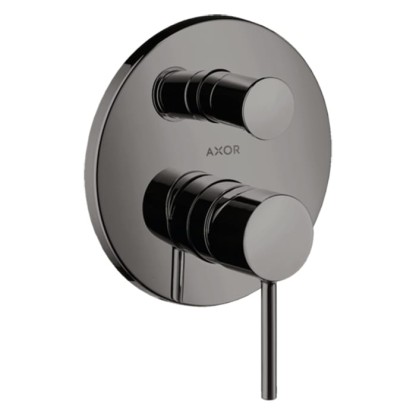 Axor Starck Смеситель для ванны, встраиваемый, с переключателем на 2 потока, цвет: полированный черный хром