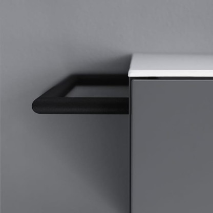 Burgbad Coco Полотенцедержатель для монтажа на тумбу, цвет: черный