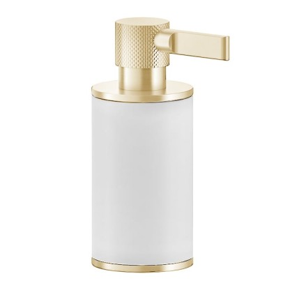 Gessi Inciso Дозатор для жидкого мыла, настольный, цвет: золото/белый