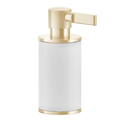 Gessi Inciso Дозатор для жидкого мыла, настольный, цвет: золото/белый