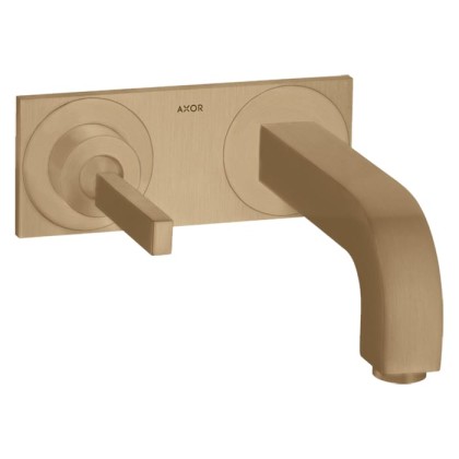 Axor Citterio Смеситель для раковины 220, встраиваемый, излив: 22см., цвет: шлифованная бронза